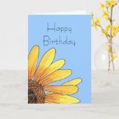 ひまわり誕生日カード カード (黄色い花)