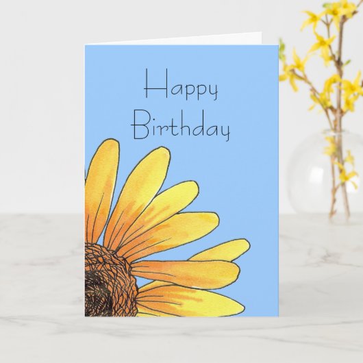 ひまわり誕生日カード カード (黄色い花)