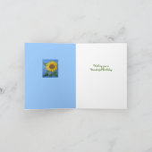 ひまわり誕生日カード カード (内部)