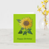 ひまわり誕生日カード カード (黄色い花)