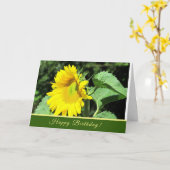 ひまわり誕生日グリーティングカード カード (黄色い花)