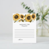 ひまわり誕生日タイムカプセルメッセージカード (スタンド正面)