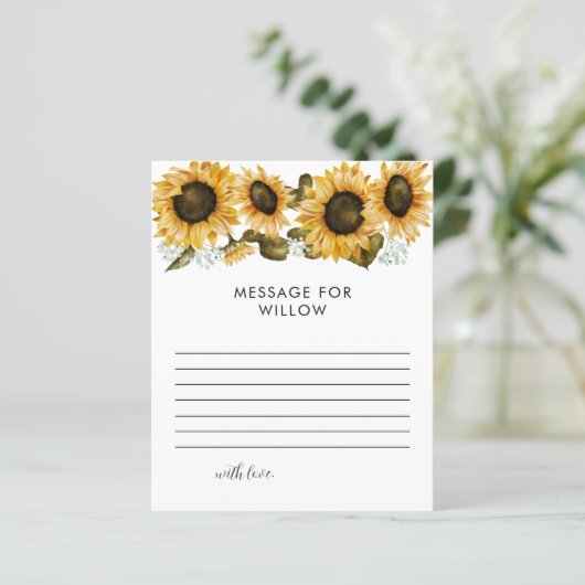 ひまわり誕生日タイムカプセルメッセージカード (スタンド正面)