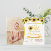 ひまわり誕生日パーティーの招待 招待状 (スタンド正面)