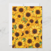 ひまわり誕生日パーティー招待状カード 招待状 (裏面)