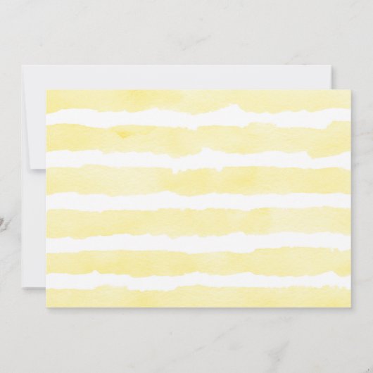 ひまわり誕生日パーティー黄色の写真の女の子 招待状 (裏面)