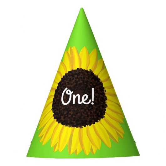 ひまわり誕生日パーティー パーティーハット (正面)