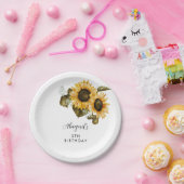 ひまわり誕生日パーティー ペーパープレート (パーティー)