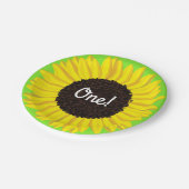 ひまわり誕生日パーティー ペーパープレート (アングル)