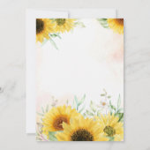 ひまわり誕生日招待状サマーダウンロード 招待状 (裏面)