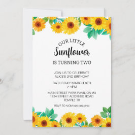 ひまわり誕生日招待状サマーダウンロード 招待状