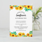 ひまわり誕生日招待状サマーダウンロード 招待状 (スタンド正面)