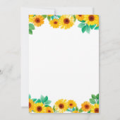ひまわり誕生日招待状サマーダウンロード 招待状 (裏面)