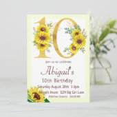 ひまわり誕生日招待状10誕生日 招待状 (スタンド正面)