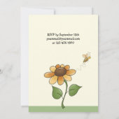 ひまわり誕生日招待状for Girls 招待状 (裏面)