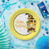 ひまわり誕生日格言 ペーパープレート (パーティー)