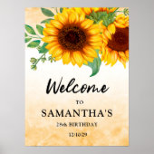 ひまわり誕生日歓迎ポスター ポスター (正面)
