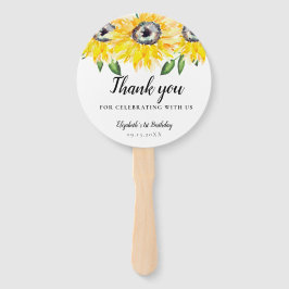 ひまわり誕生日第1ワン水彩フローラ第1位 ハンドファン