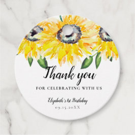 ひまわり誕生日第1ワン水彩フローラ第1位 フェイバータグ