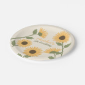 ひまわり誕生日紙プレート ペーパープレート (アングル)