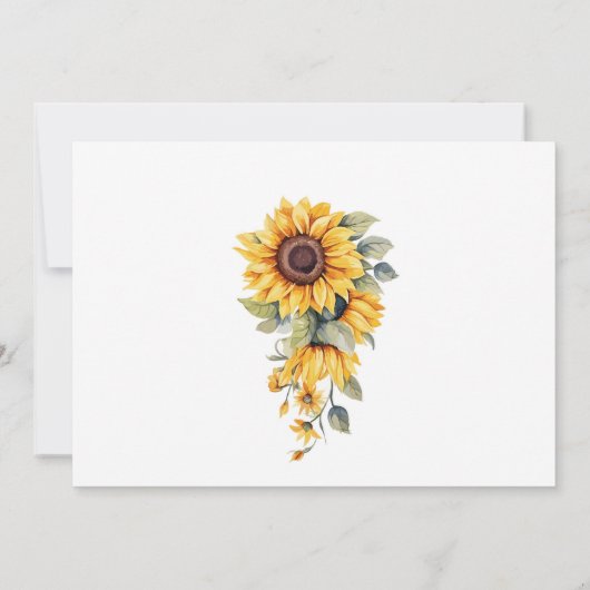 ひまわり誕生日50thフローラフォトウーメン 招待状 (裏面)