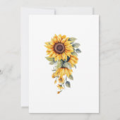 ひまわり誕生日50thフローラホワイトウォメンズ 招待状 (裏面)