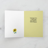 ひまわり誕生日 カード (内部)
