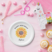ひまわり誕生日 ペーパープレート (パーティー)