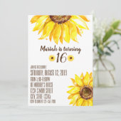 ひまわり誕生日 招待状 (スタンド正面)