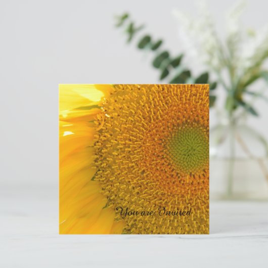 ひまわり誕生日 招待状 (スタンド正面)