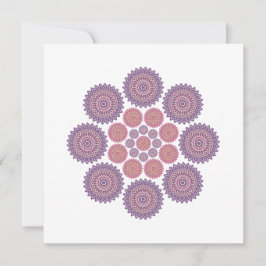 ひまわり調和ノートカードinバイオレットとバラ ノートカード