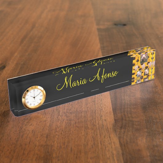 ひまわり豚机用ネームプレート デスクネームプレート (側面)