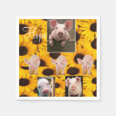 ひまわり豚紙ナプキンス スタンダードカクテルナプキン (正面)