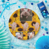 ひまわり豚紙プレート ペーパープレート (パーティー)