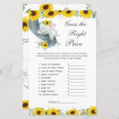 ひまわり象のシャワーは正しい価格を推測 (正面/裏面)