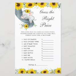 ひまわり象のシャワーは正しい価格を推測