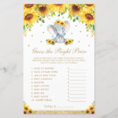 ひまわり象の推測の右の価格シャワーゲーム (正面)