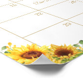 ひまわり象の推測ベビーの期日おもしろいゲーム ポスター (角)