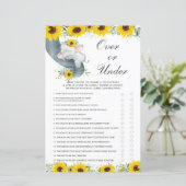 ひまわり象の赤ちゃんシャワーの上またはゲーム中 (スタンド正面)