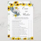 ひまわり象の赤ちゃんシャワーの上またはゲーム中 (正面/裏面)