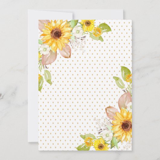 ひまわり象の赤ちゃんシャワー 招待状 (裏面)