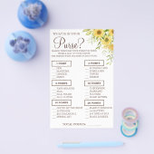 ひまわり財布の中に何が入っているかシャワーゲームカード チラシ (シングル)