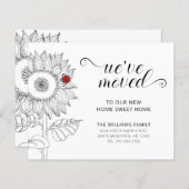 ひまわり赤いラディバグ予算移動カード (正面/裏面)