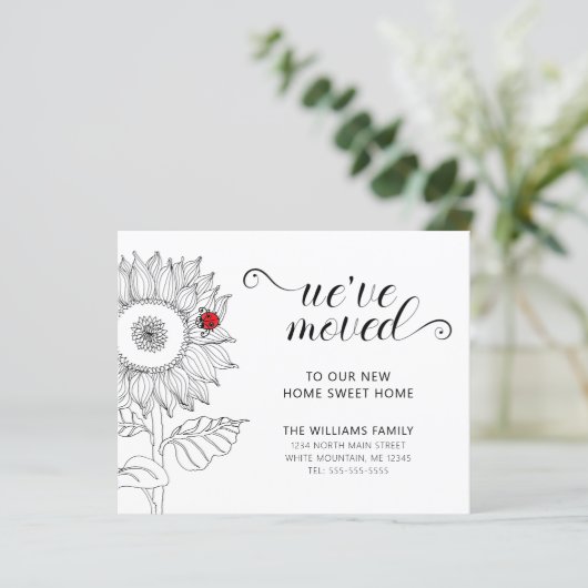 ひまわり赤いラディバグ予算移動カード (スタンド正面)