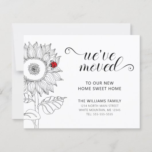 ひまわり赤いラディバグ予算移動カード (正面)