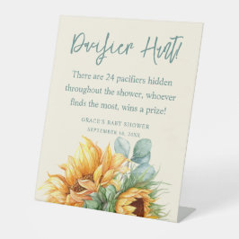 ひまわり赤ちゃんシャワーおしゃぶり狩りゲーム 台座サイン