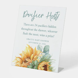 ひまわり赤ちゃんシャワーおしゃぶり狩りゲーム 台座サイン