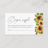 ひまわり赤ちゃんシャワーおむつラッフルエンクロージャカード エンクロージャーカード (正面)