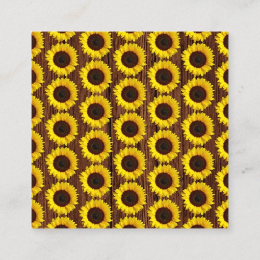 ひまわり赤ちゃんシャワーおむつラッフルエンクロージャカード エンクロージャーカード (裏面)