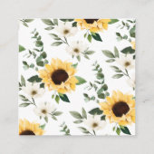 ひまわり赤ちゃんシャワーおむつラッフルエンクロージャー エンクロージャーカード (裏面)